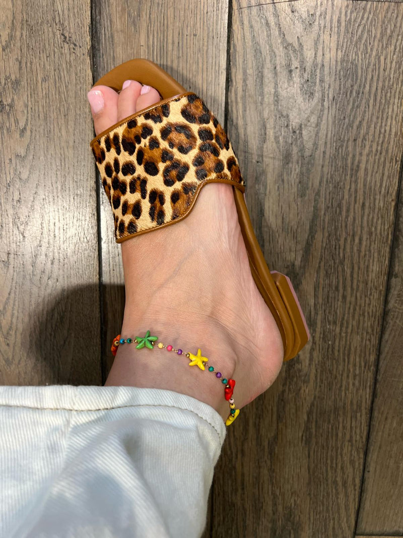 cavigliera multicolor con stelle marine