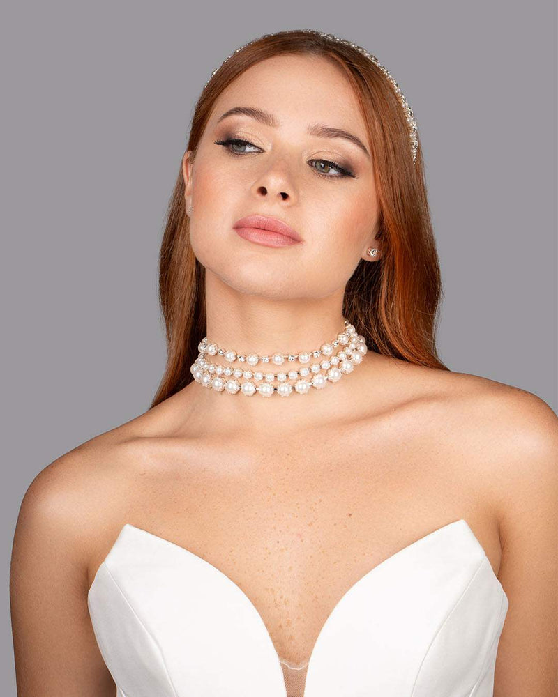 Collana Clarissa Tre Fili Strass - Alessandra Avallone