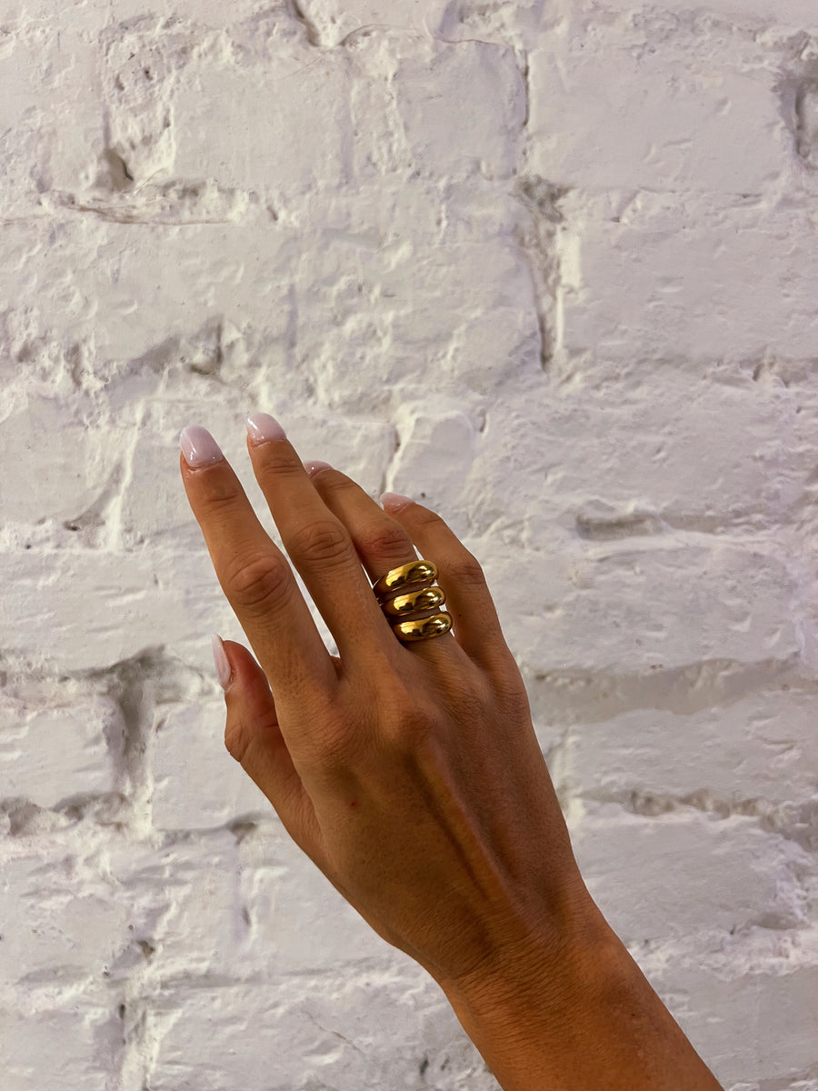 Anello tre bande bombate