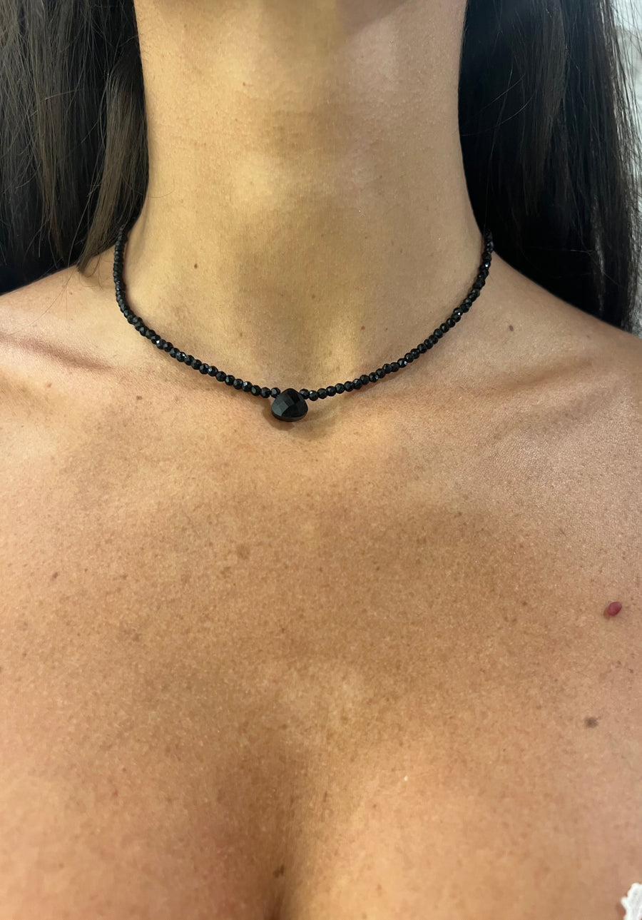 Choker cristalli neri