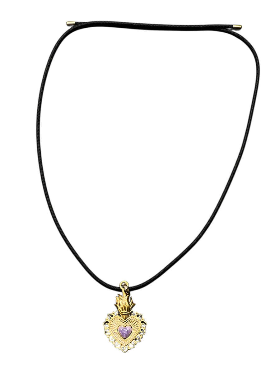 Collana Laccio calamita con cuore sacro