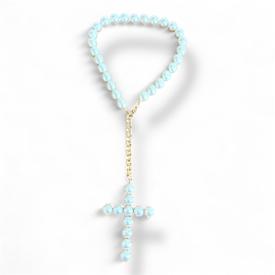 Choker perla con croce - Alessandra Avallone