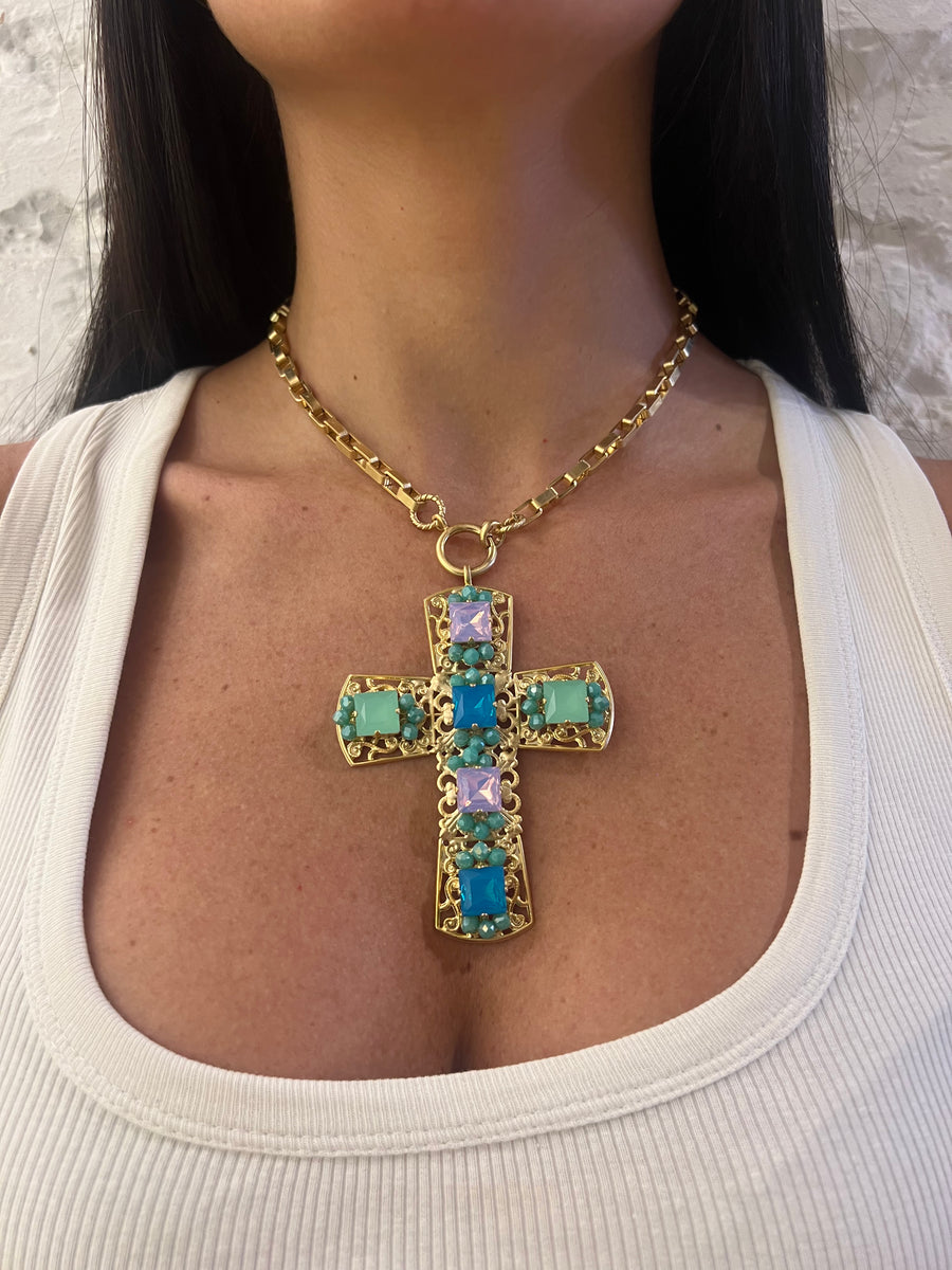 Collana Croce Summer Opal – C4754