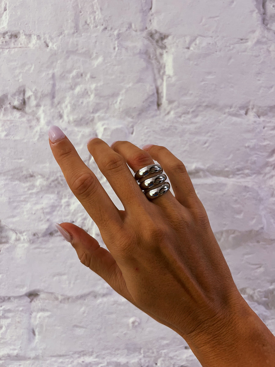 Anello tre bande bombate