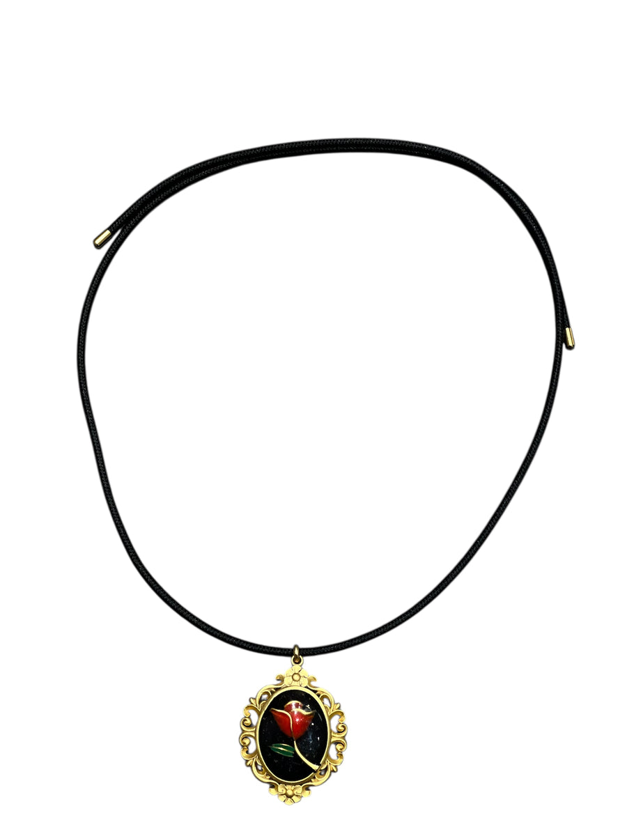 Choker laccio con ciondolo Portrait  Rosa