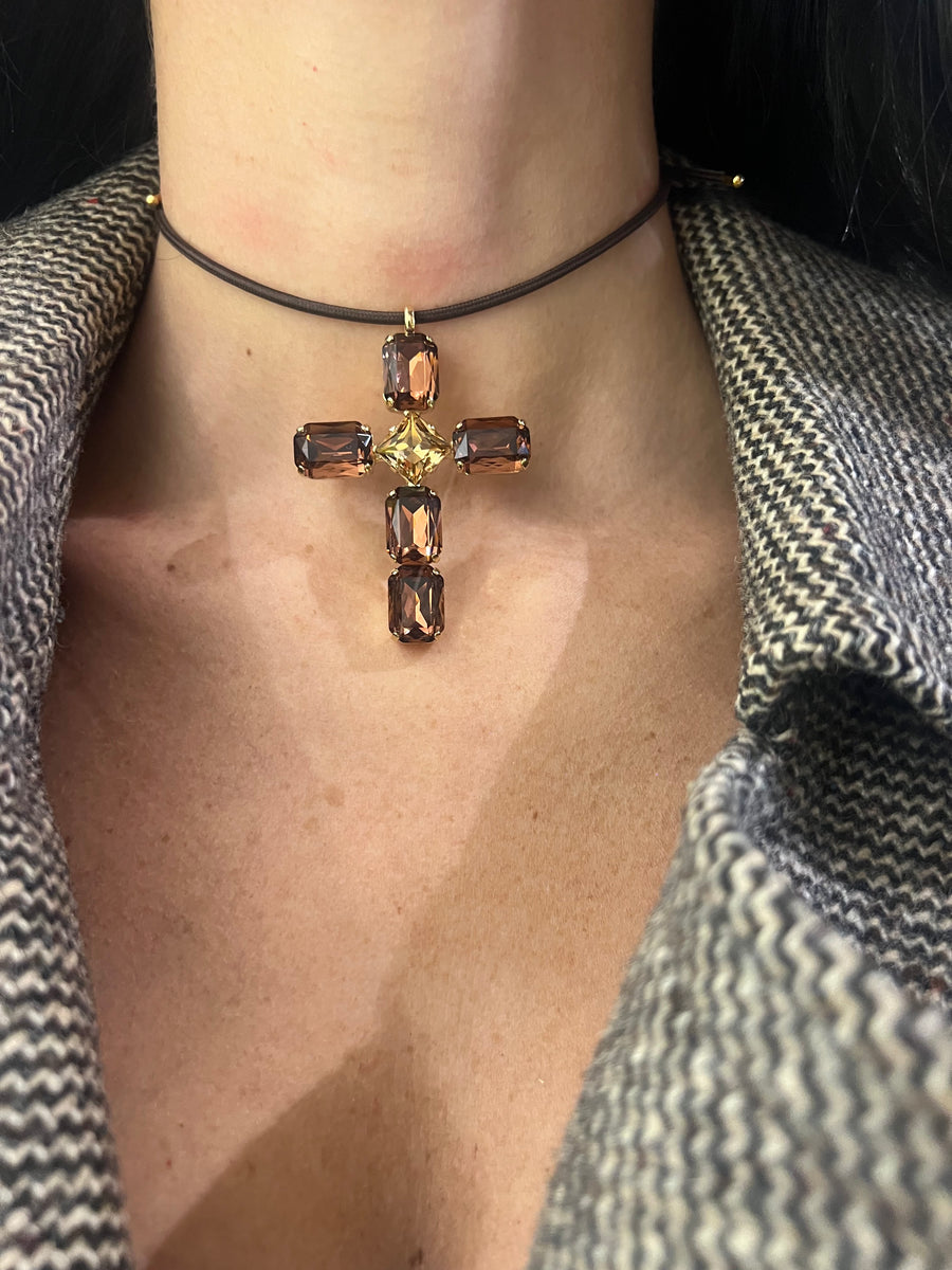 Collana Croce laccio magnetico