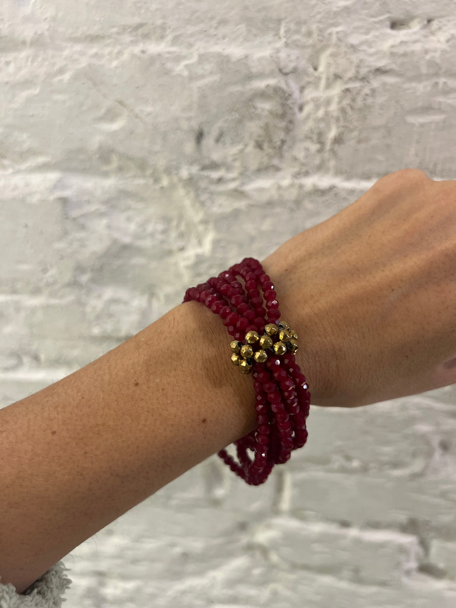 Bracciali 5 fili di cristalli