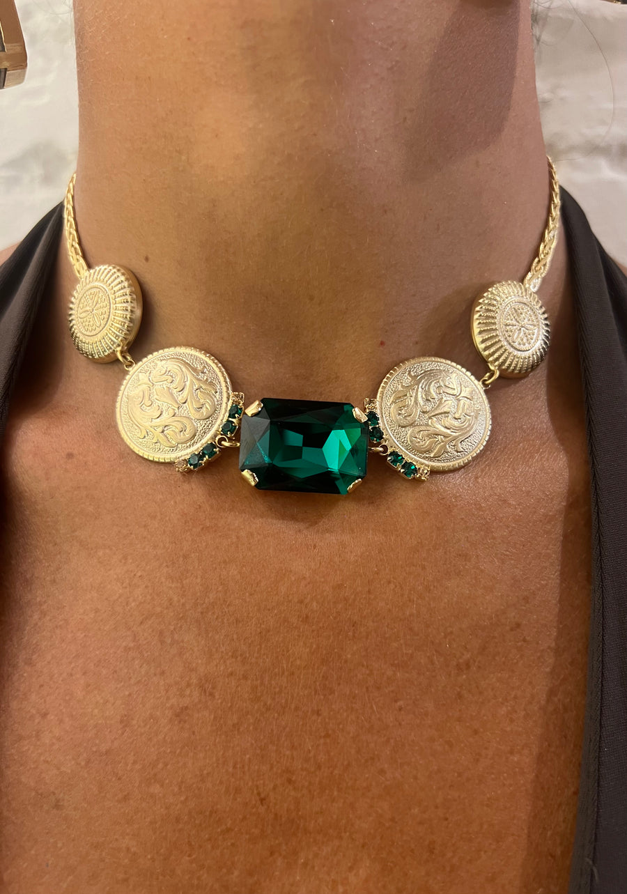 Collana medaglie e strass - Alessandra Avallone