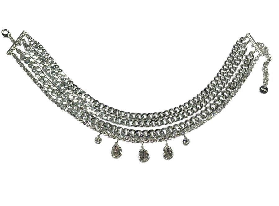 Choker multifili catene e strass