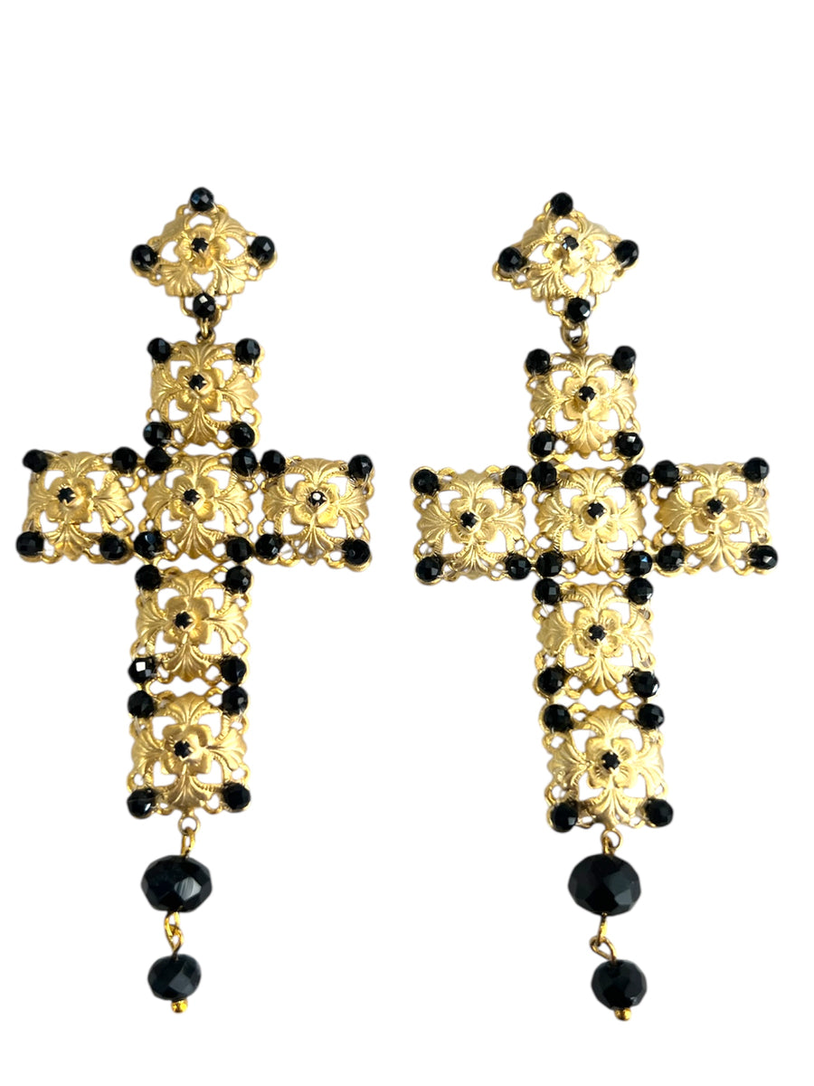 Orecchini Croce ricamo - alessandraavallone