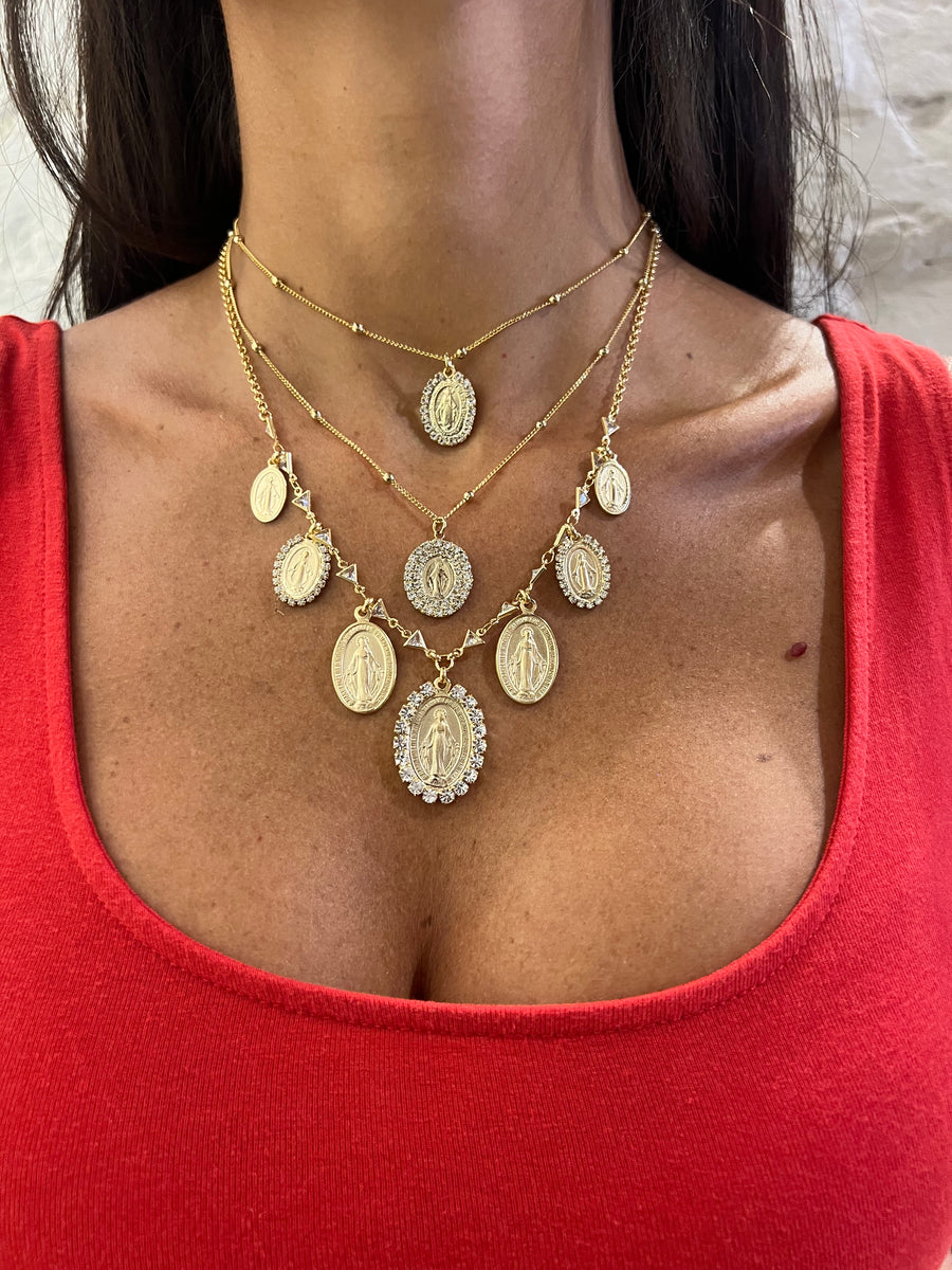 Collana Madonne strass