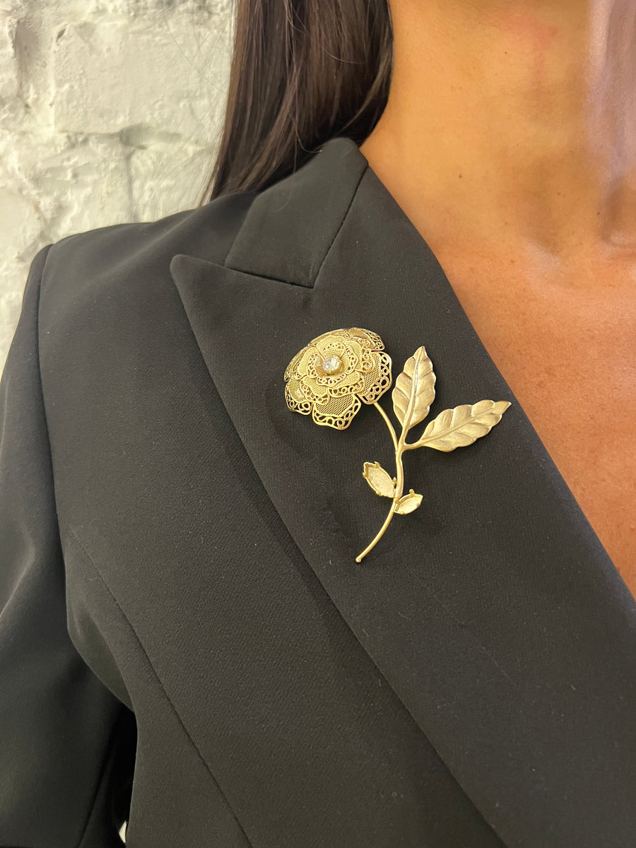 Spilla Fiore con ramo