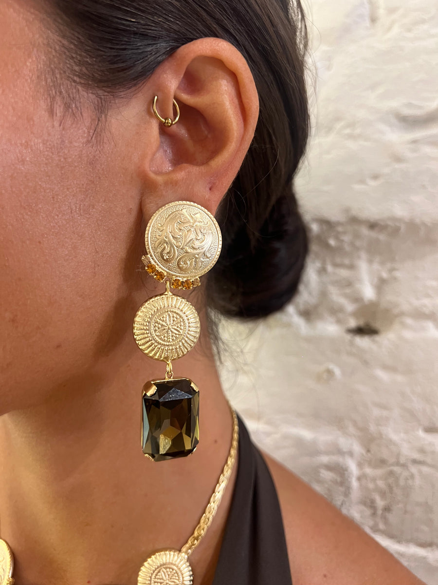 Orecchini medaglie e strass - alessandraavallone