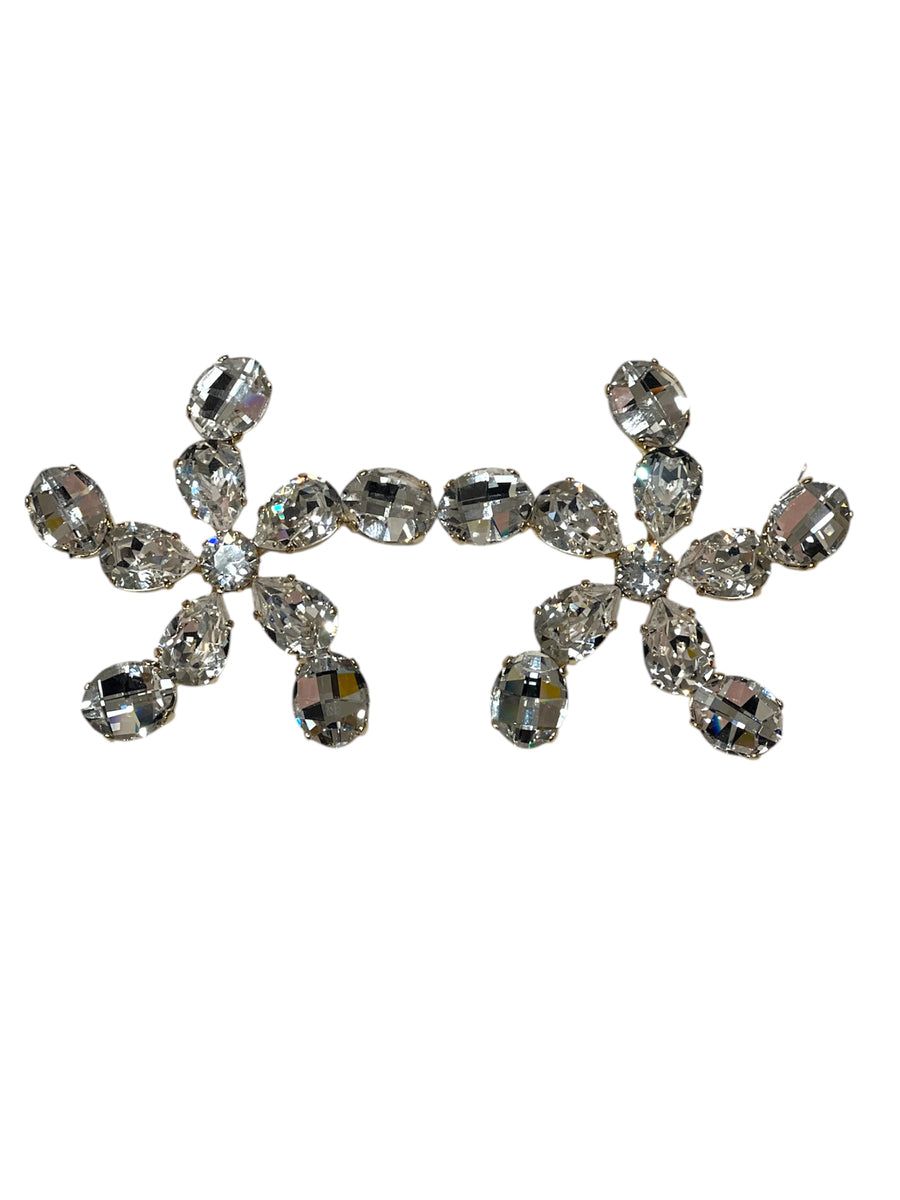 Orecchini Fiore Strass