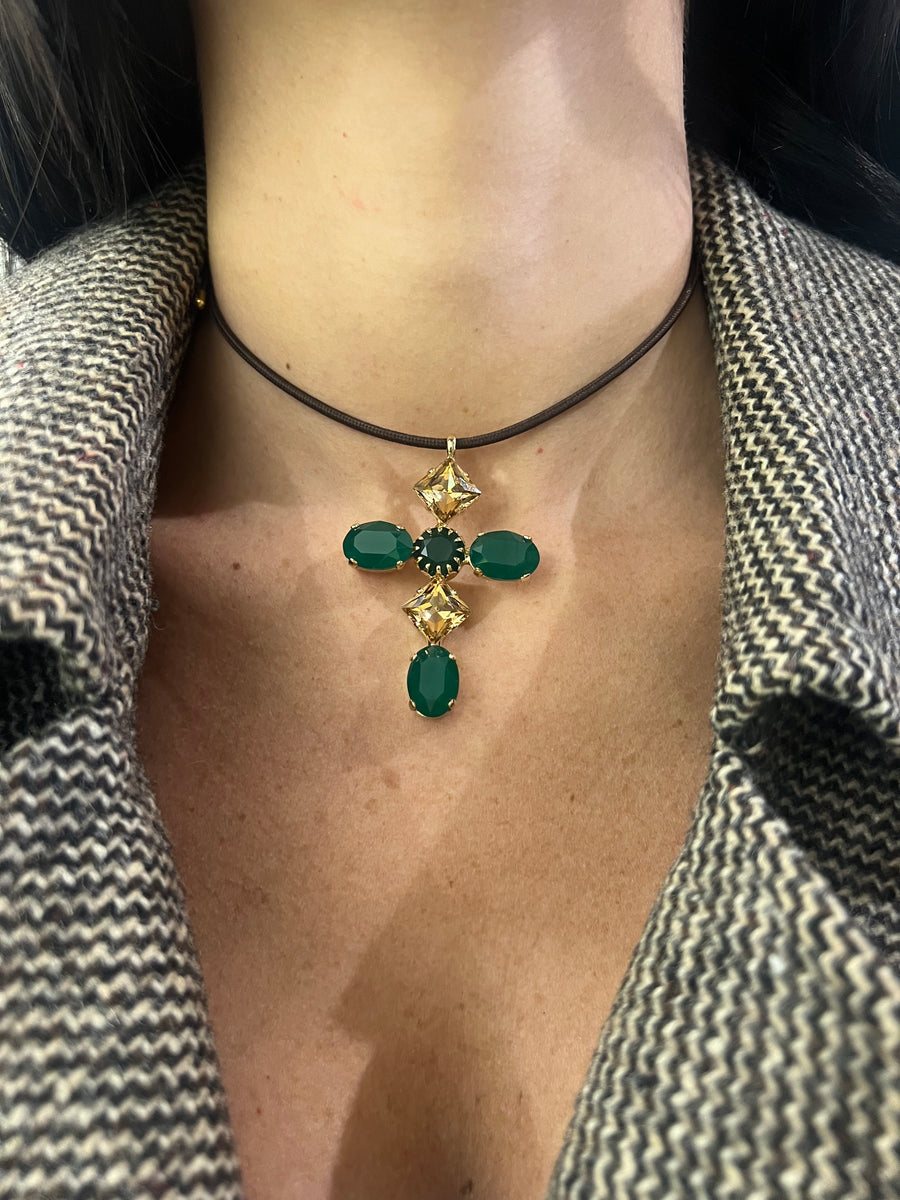 Collana Croce laccio magnetico