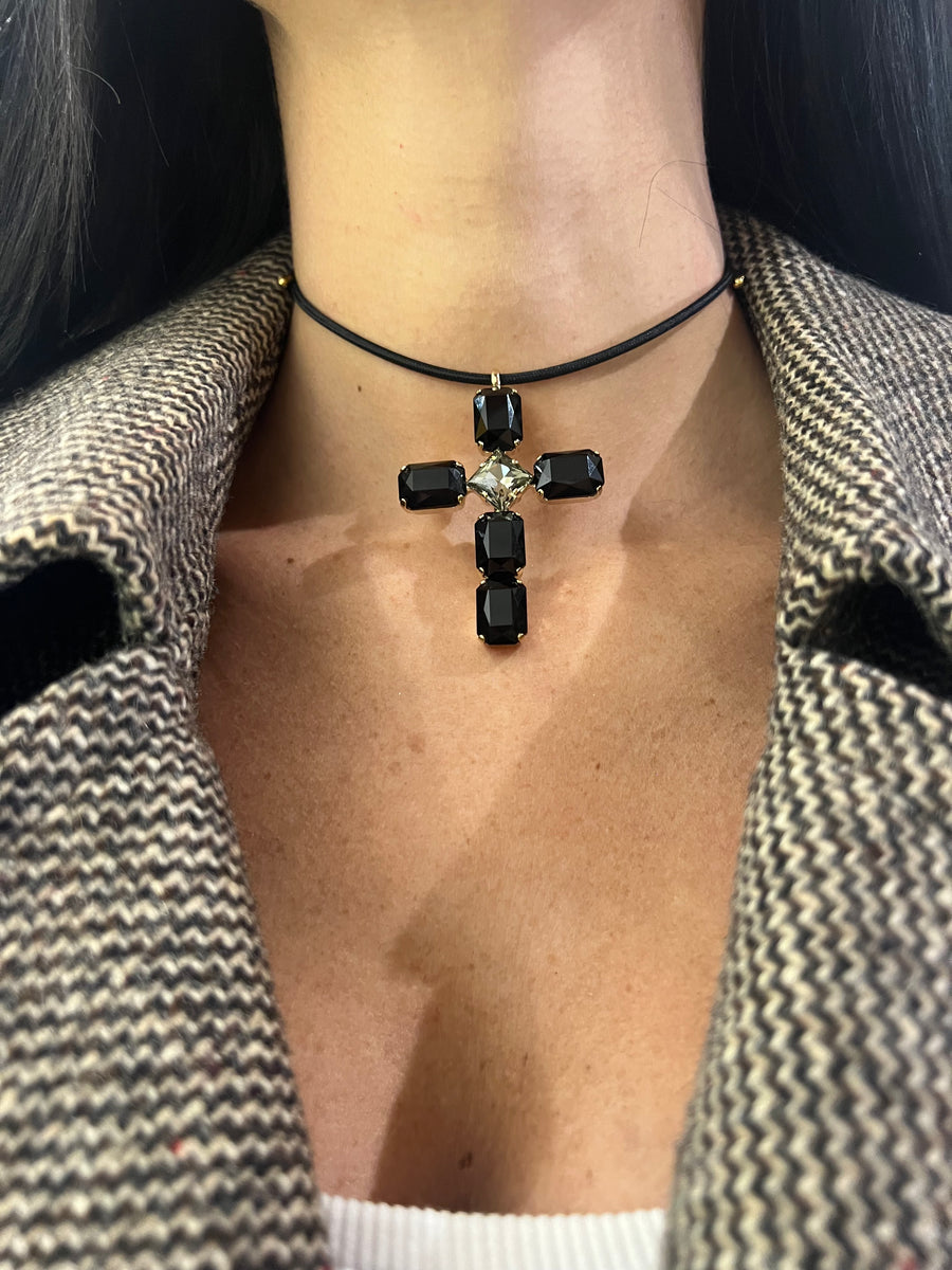 Collana Croce laccio magnetico