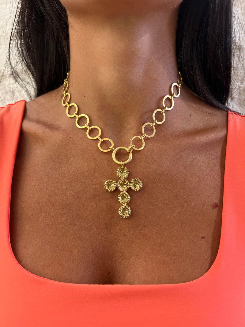 Collana croce round
