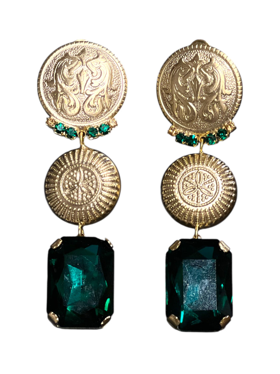 Orecchini medaglie e strass - alessandraavallone