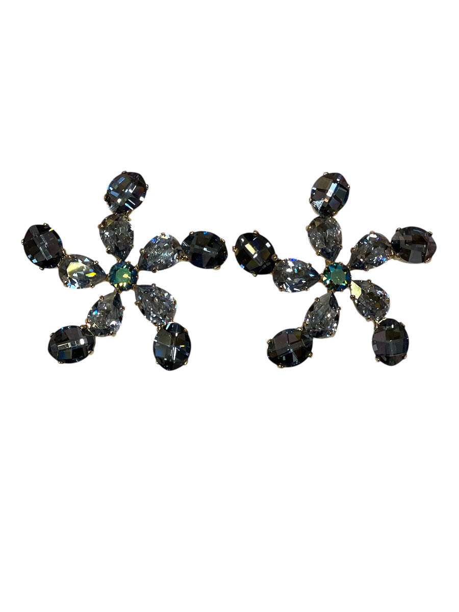 Orecchini Fiore Strass