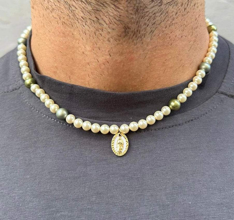 Collana Perle e Madonna - Alessandra Avallone