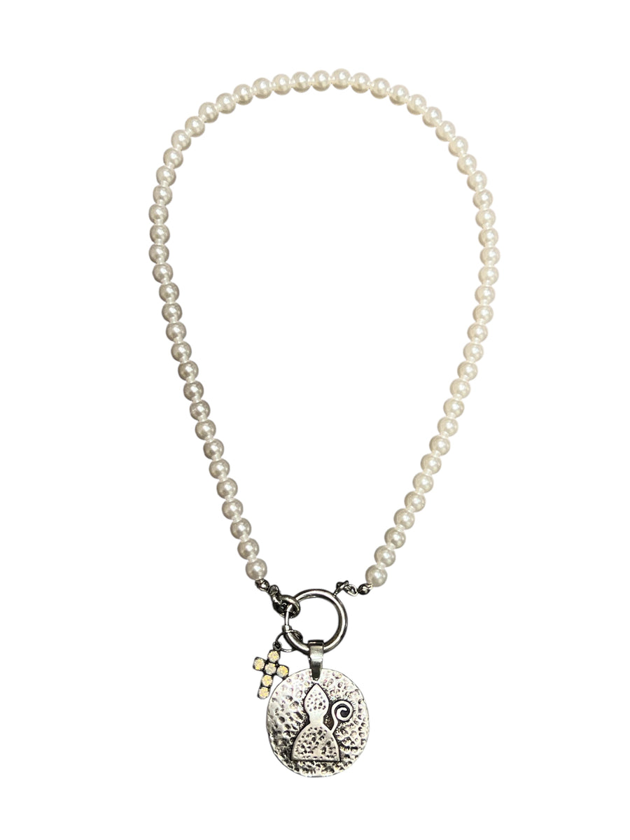 Collana San Gennaro perle e croce