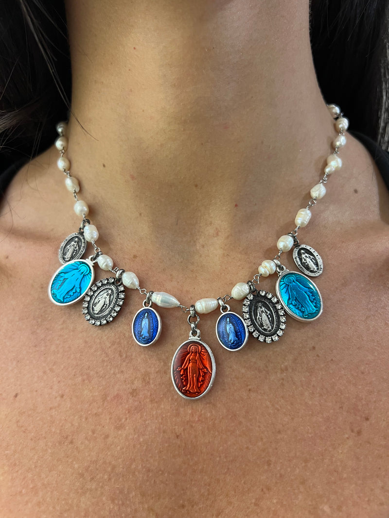 Collana Madonne e perle Silver - alessandraavallone
