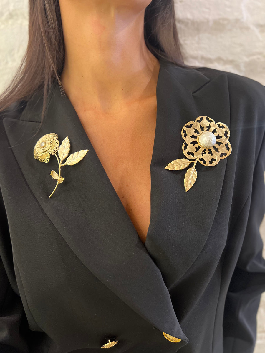 Spilla Fiore con perla