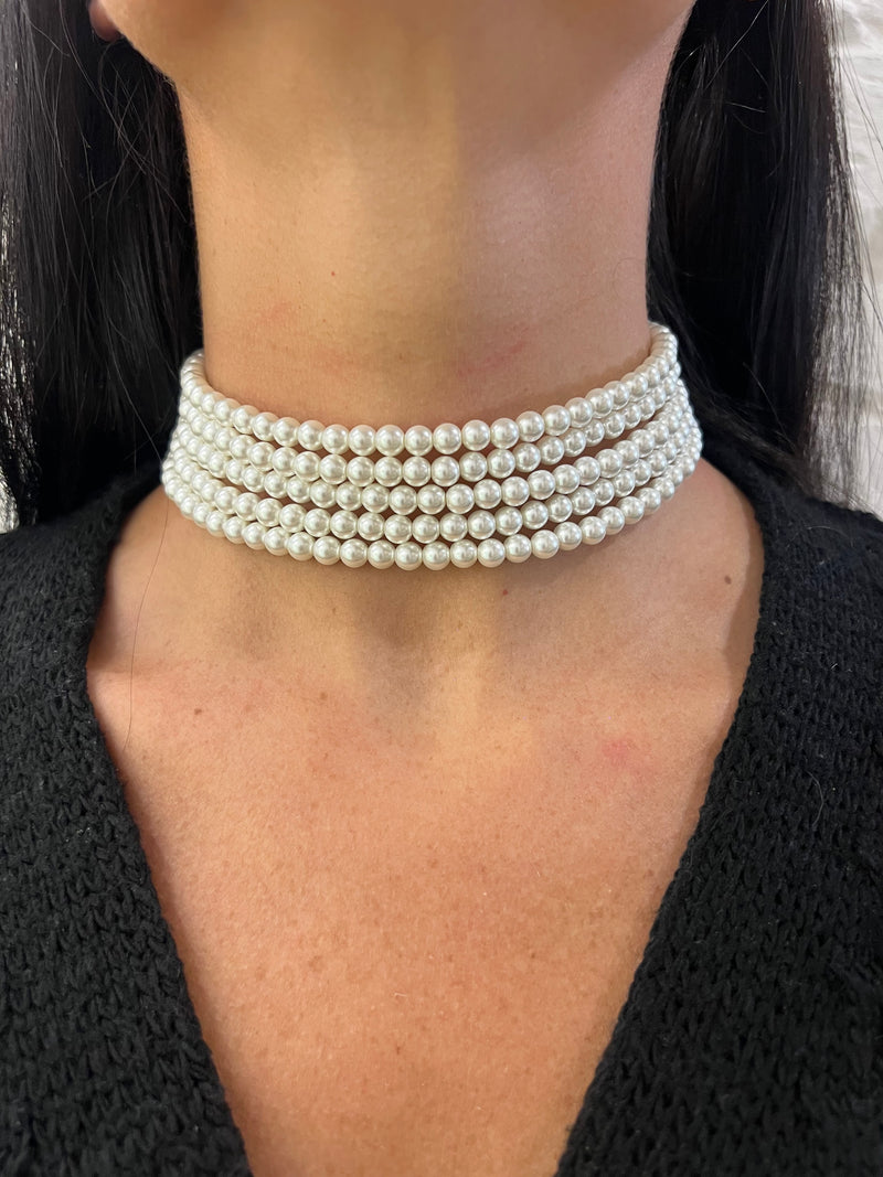 Choker perle 5 fili - alessandraavallone
