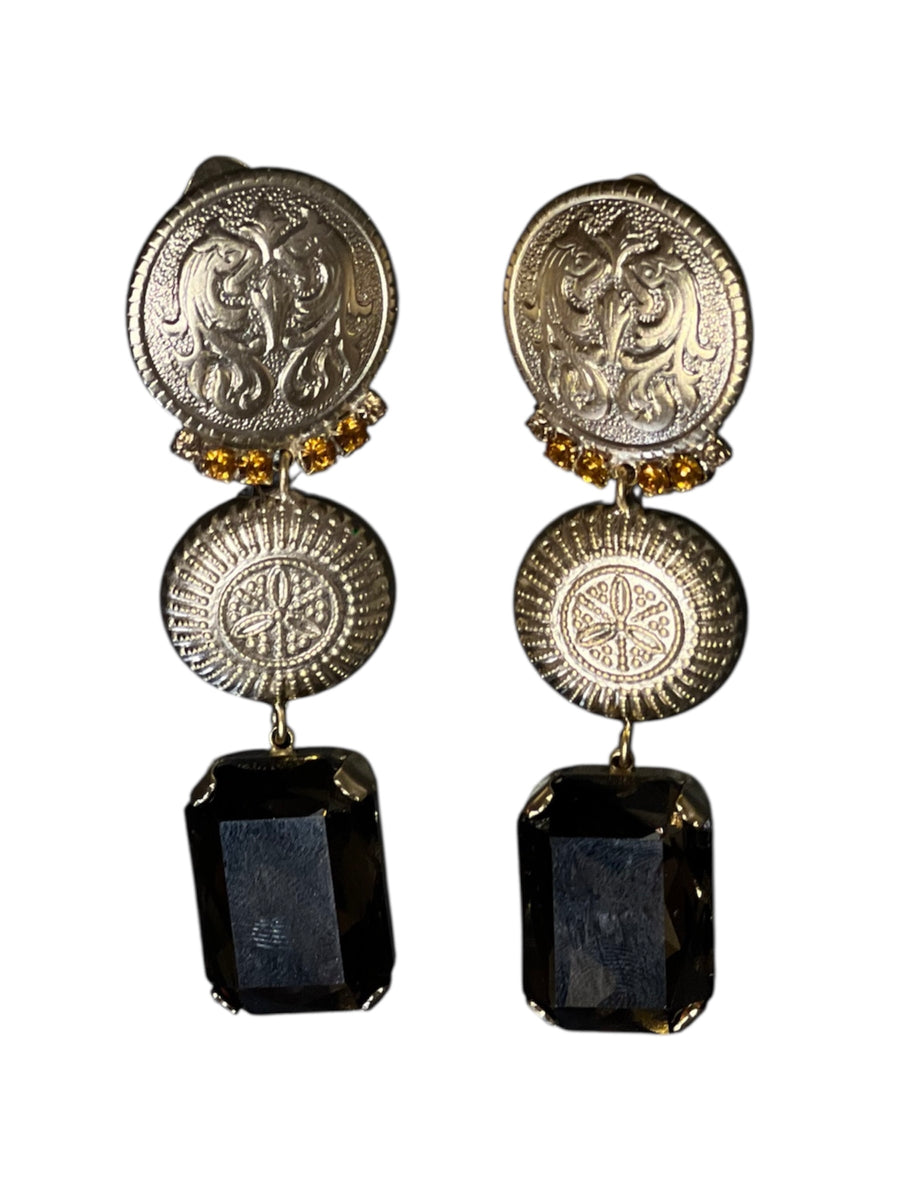 Orecchini medaglie e strass - alessandraavallone