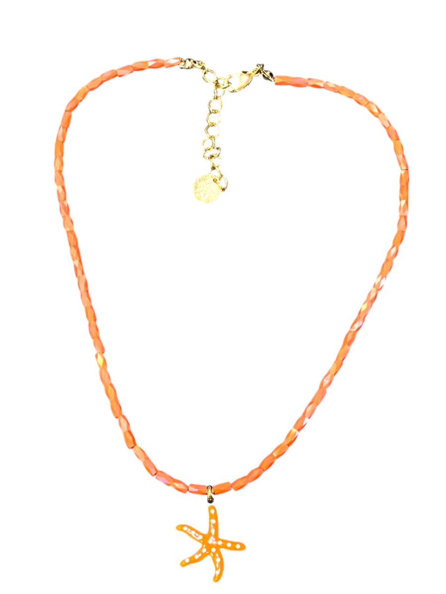 Collana mini Stella Marina arancio