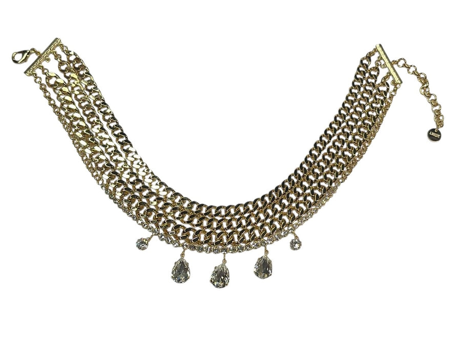 Choker multifili catene e strass