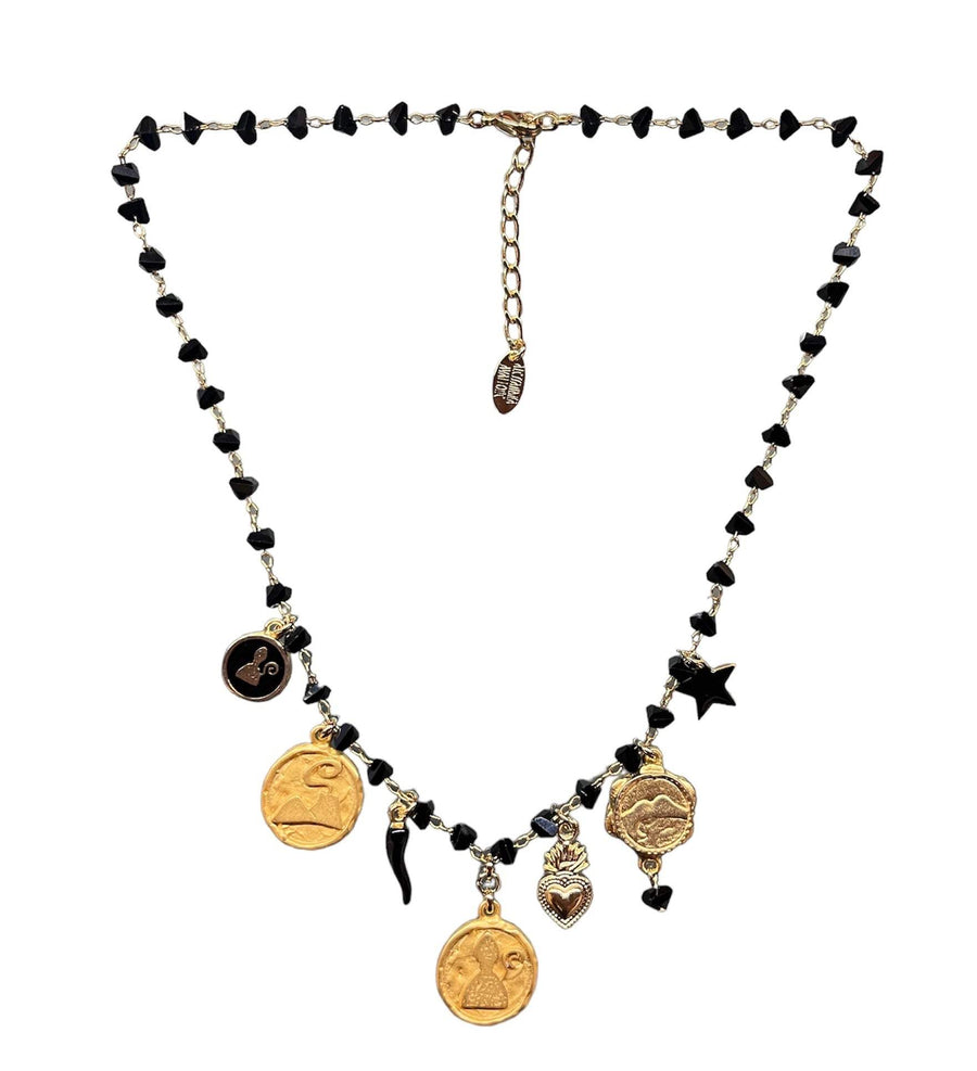 Avalaya Collana Lunga In Cotone Con Nappa E Perline Di Vetro Arancione – 72 Cm, Senza Chiusura