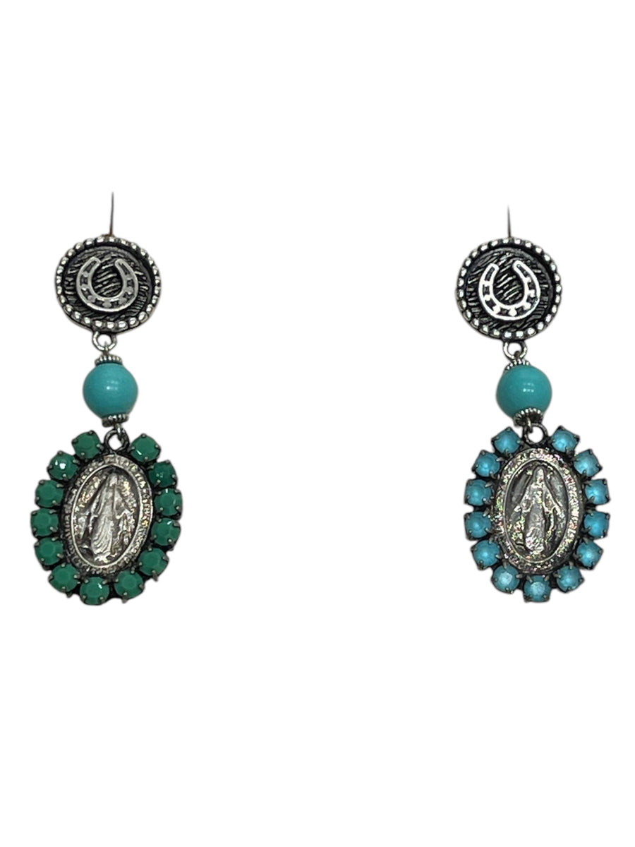 Orecchini Turchese con Madonne