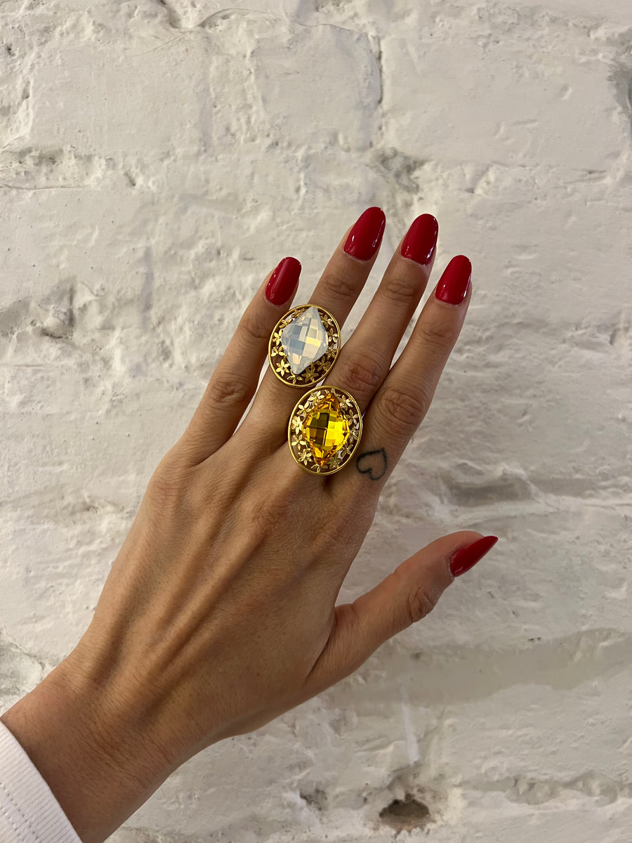 Anello Strass Ovali