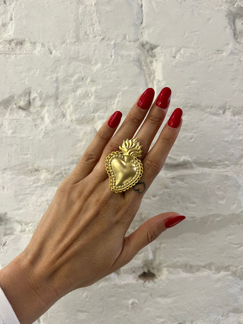 Anello Cuore Sacro Grande – Cod.A698 - Alessandra Avallone