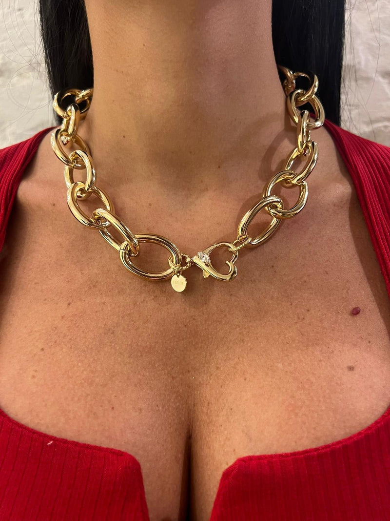 Collana catena ovale corta
