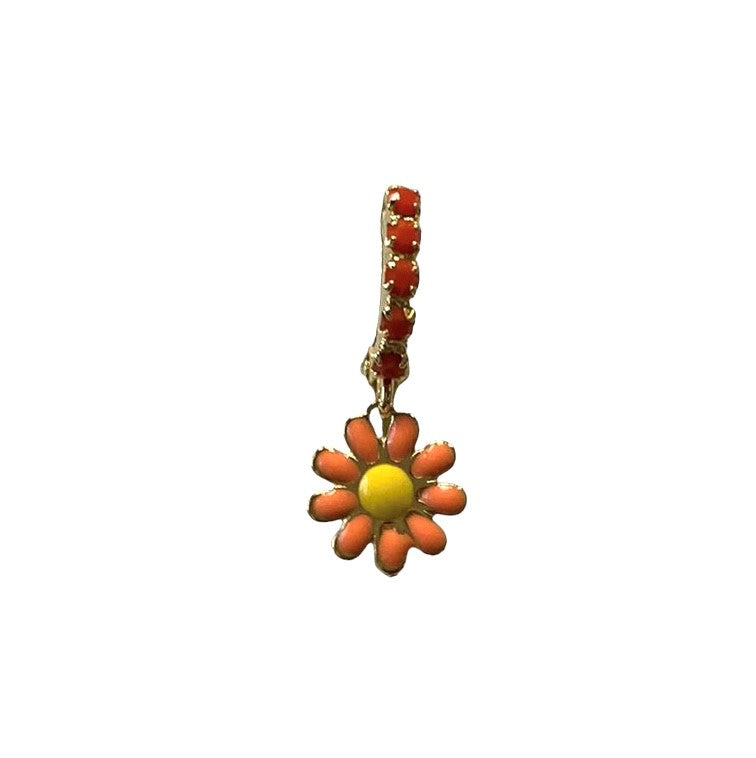 Micro cerchietto fiore colorato e strass