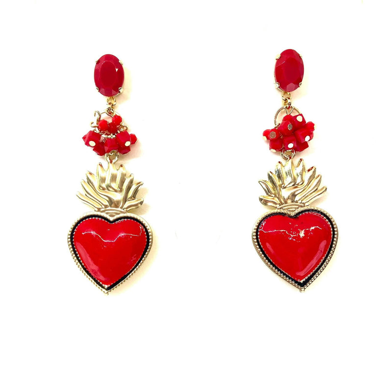 Orecchini Cuore Sacro Grande - Alessandra Avallone