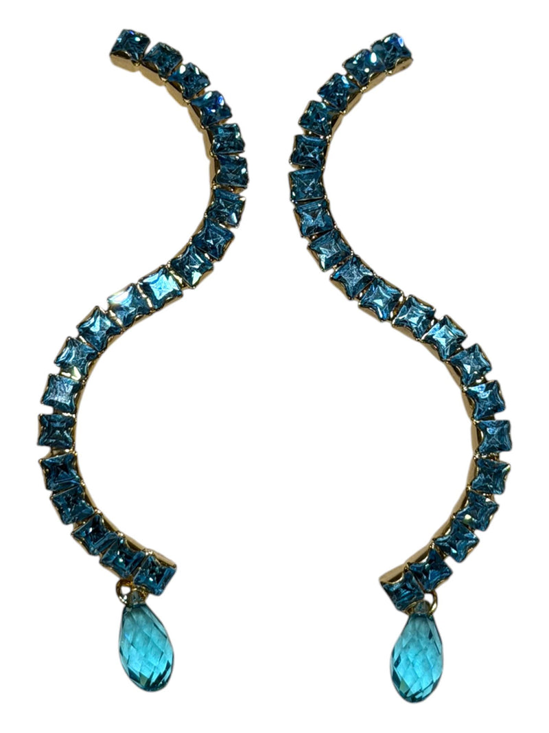 orecchini strass ad S