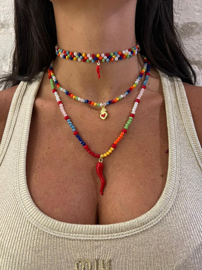 set collane  multicolor portafortuna